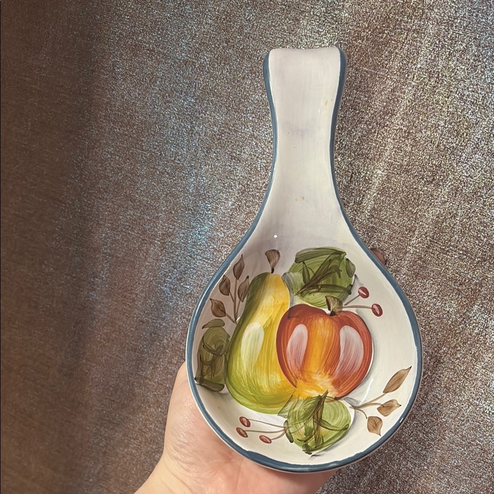 Vibrant Fruit Design Spoon Rest